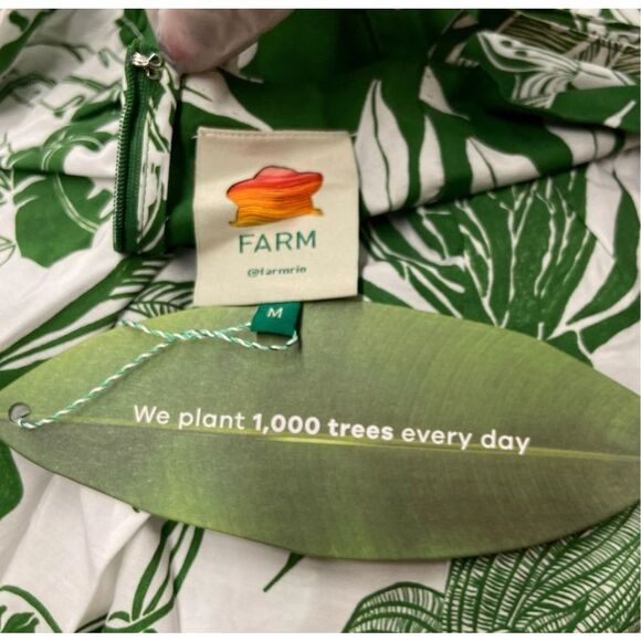 NWT FARM Rio “Forest Soul” Cotton Midi Dress Size: Medium - Picture 9 of 13